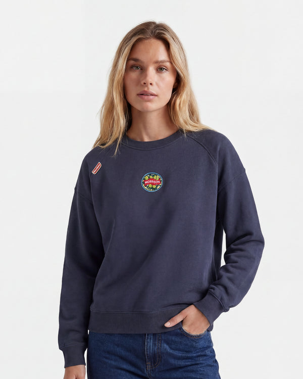 LEMON NAVY LOOSE SWEAT