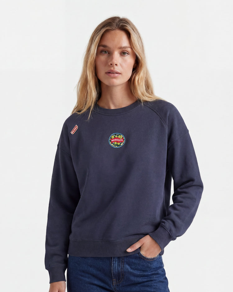 LEMON NAVY LOOSE SWEAT