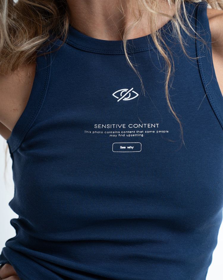 SENSITIVE NAVY TANK TOP