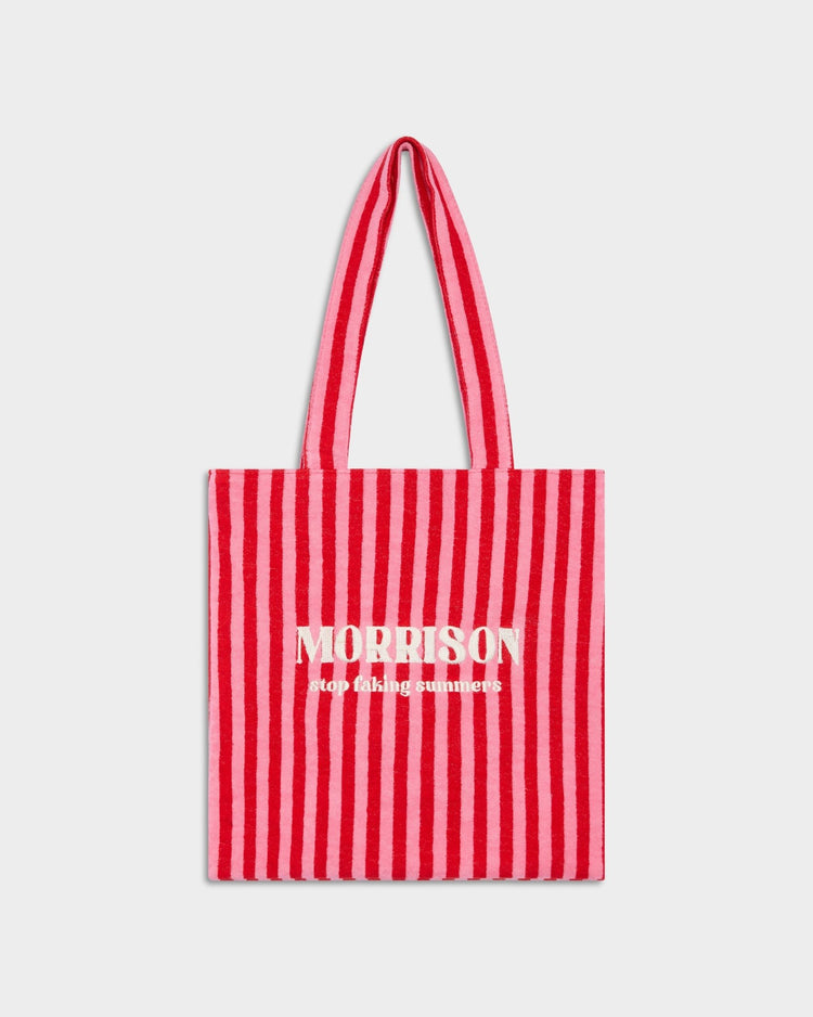 FAKE RED STRIPES TOTE BAG - BOLSAS - Morrison Shoes