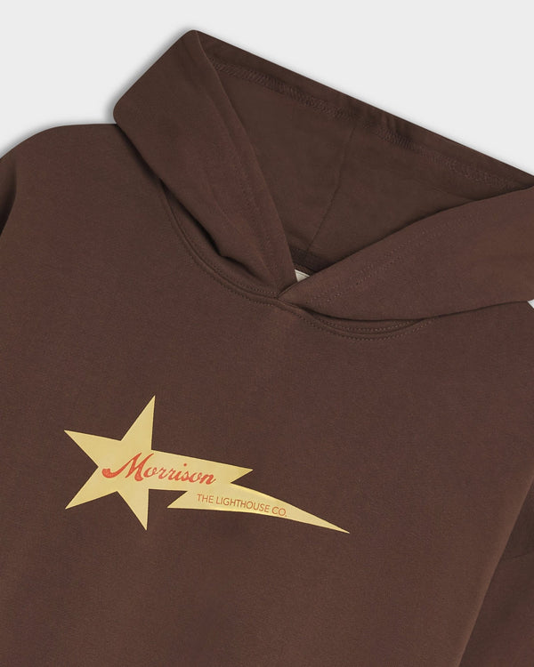 Fallen star brown hoodie - SUDADERAS - Morrison Shoes
