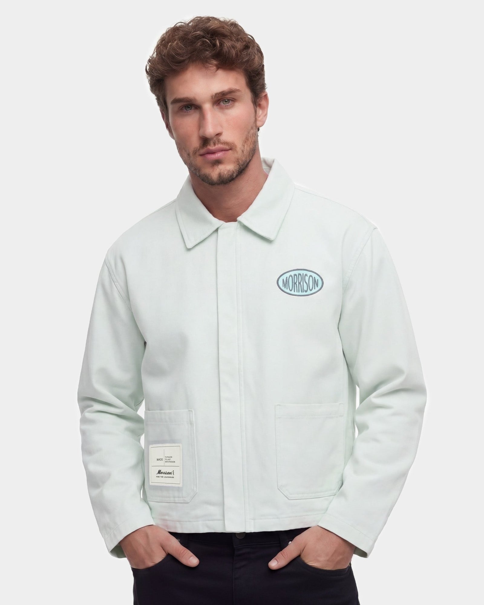 LIGHT BLUE WORKER JACKET - CHAQUETAS - Morrison Shoes