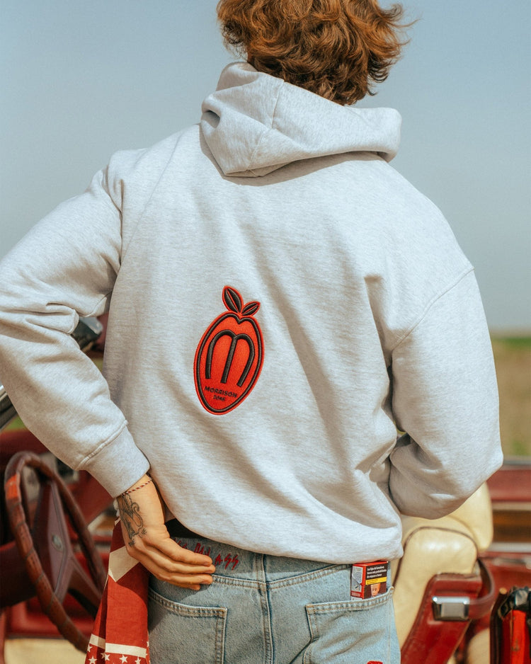 PEACH GREY BOXY HOODIE - SUDADERAS - Morrison Shoes