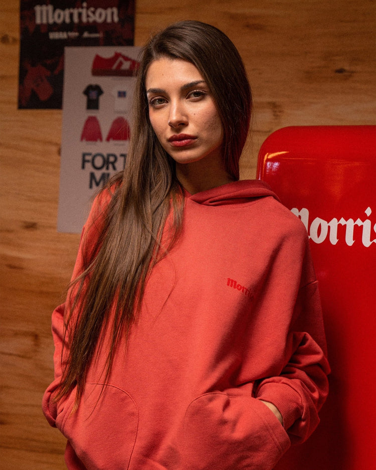 Red Pockets Hoodie - SUDADERAS - Morrison Shoes [woman]