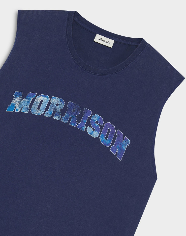 SKY NAVY BOXY TANK TOP - CAMISETAS - Morrison Shoes