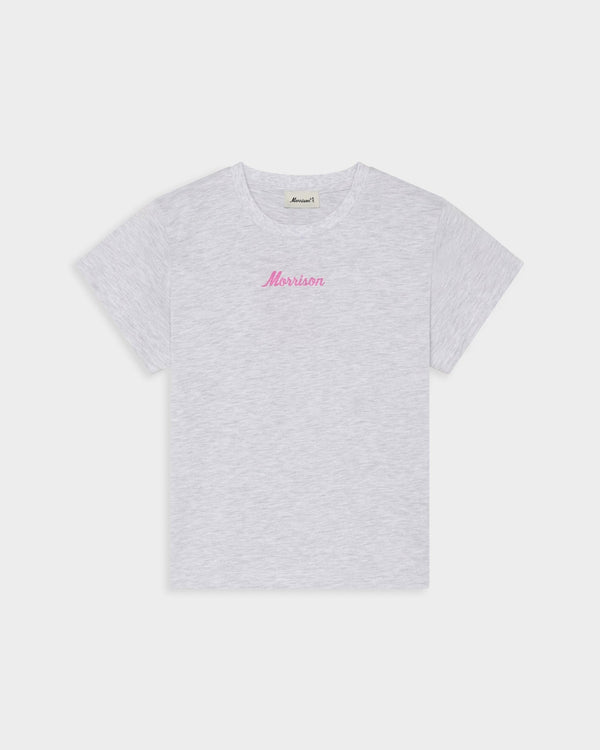 SUN MELANGE SLIM CROP TEE - CAMISETAS - Morrison Shoes