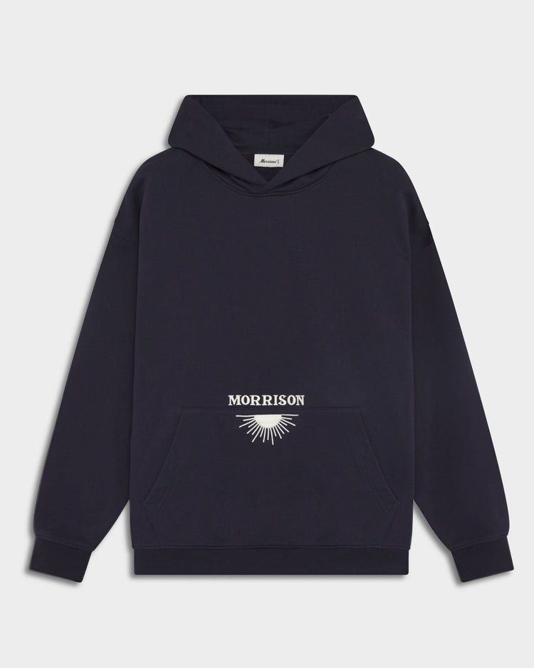 SUN NAVY BOXY HOODIE - SUDADERAS - Morrison Shoes